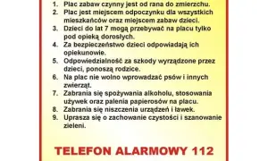 Co powinien zawierać regulamin placu zabaw, aby zapewnić bezpieczeństwo?
