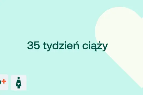 35 tydzień ciąży. Waga dziecka w tym okresie jest już znacząca, a serce bije mocno.